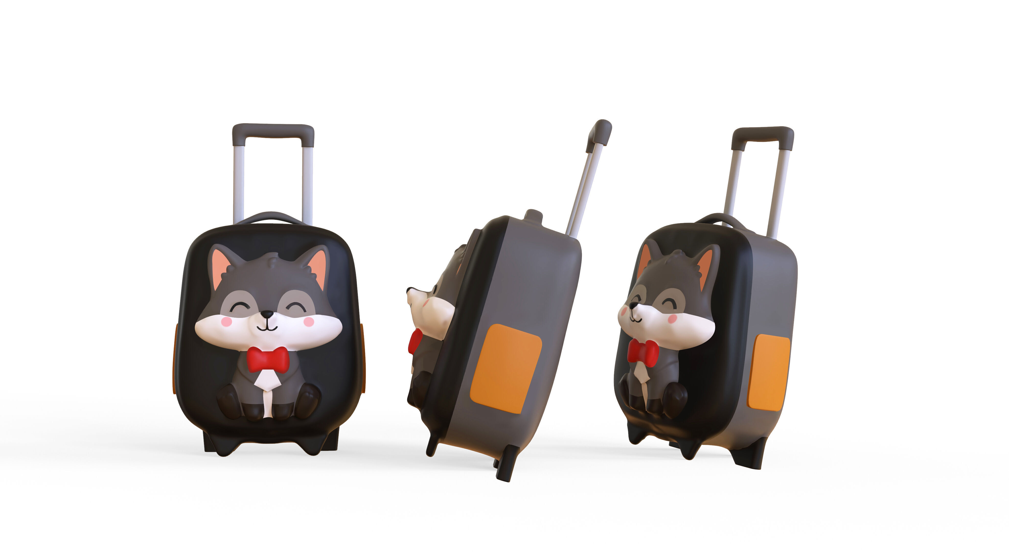 Low Poly - Suitcase Wolf Low-poly 3D model_2