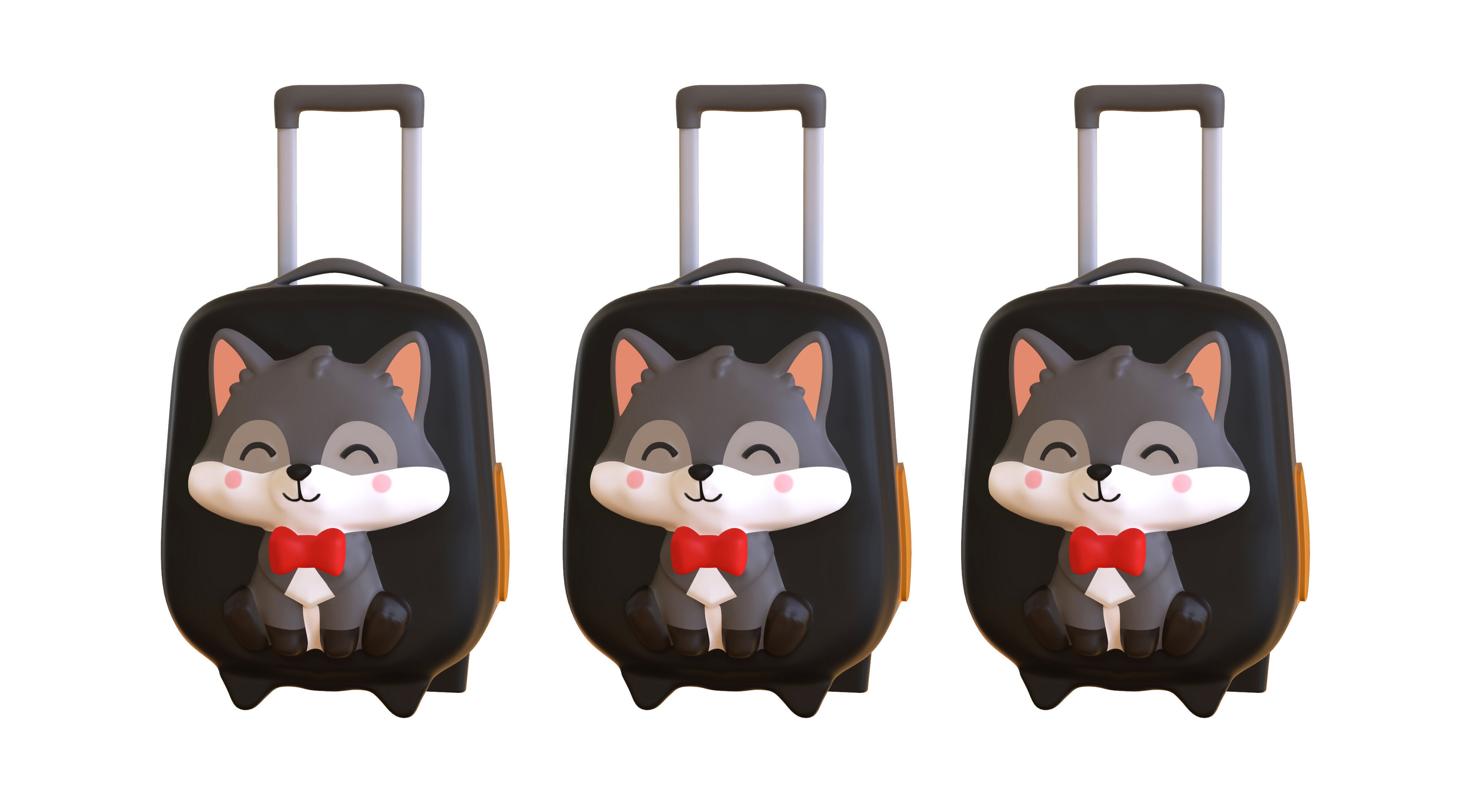 Low Poly - Suitcase Wolf Low-poly 3D model_5