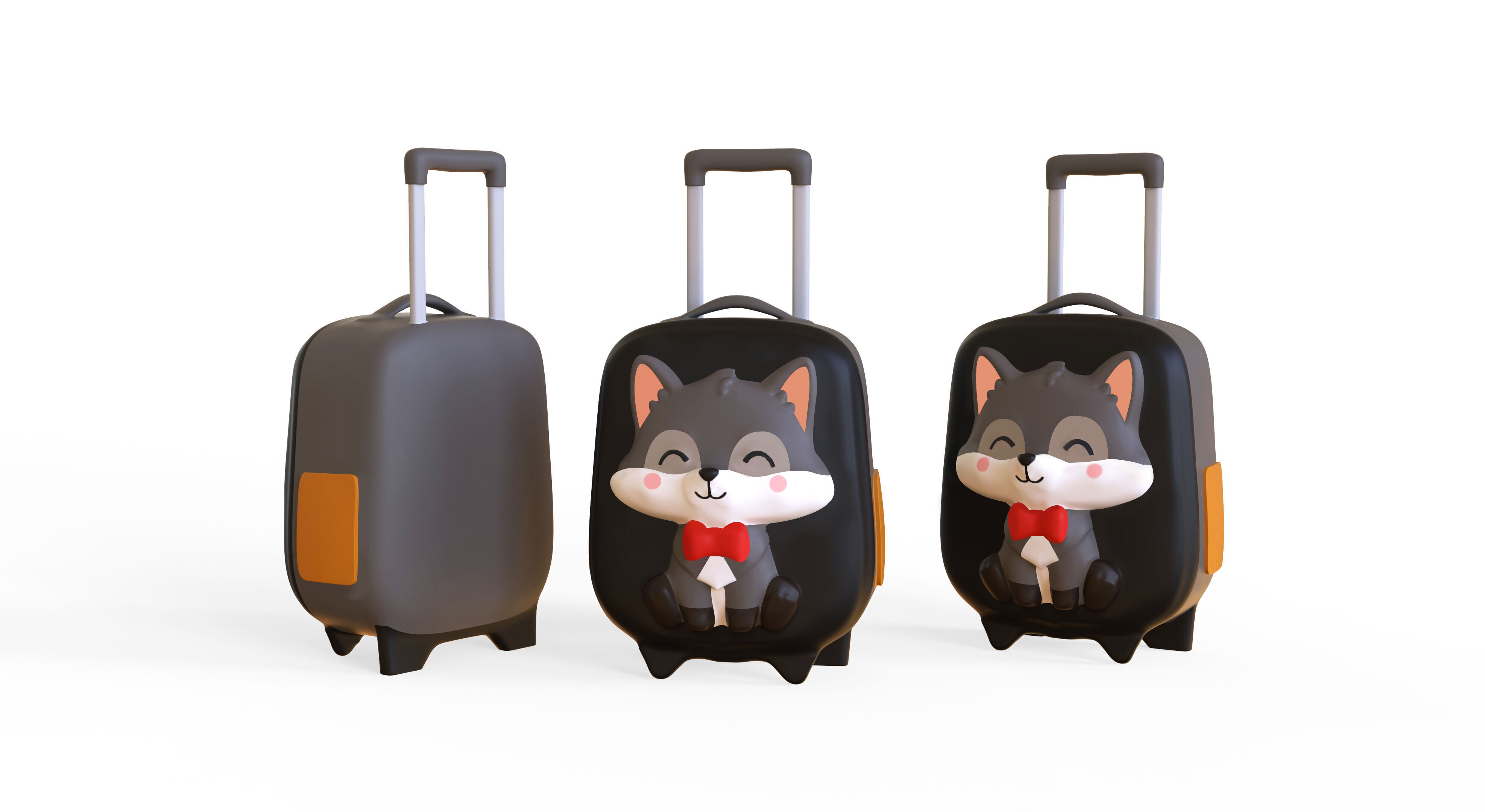 Low Poly - Suitcase Wolf Low-poly 3D model_1