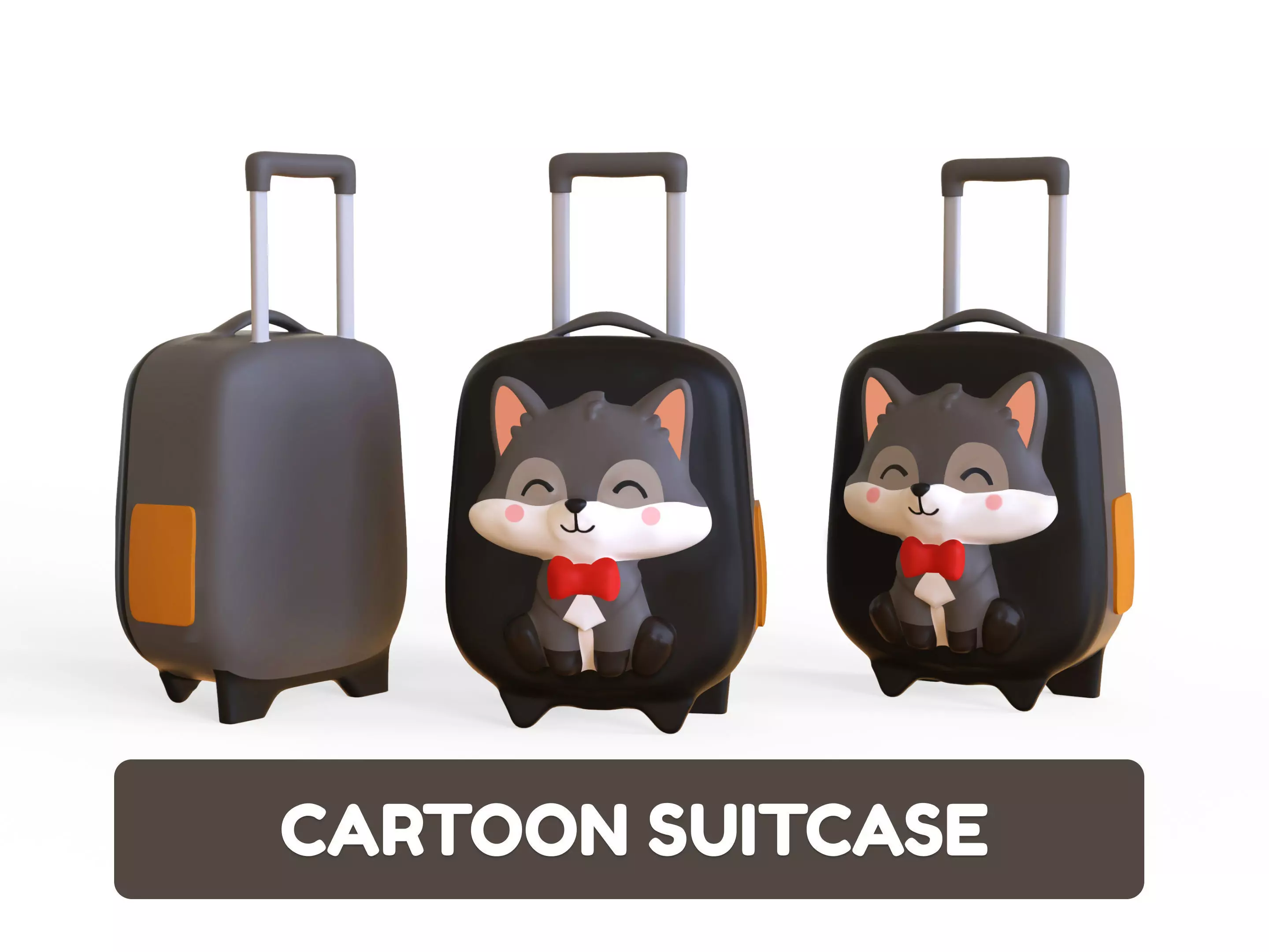Low Poly - Suitcase Wolf Low-poly 3D model_0
