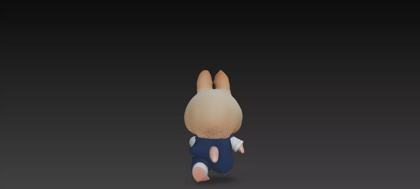 3D Printable Figurine - A Walking Labubu 3D print model_0
