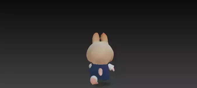 3D Printable Figurine - A Walking Labubu