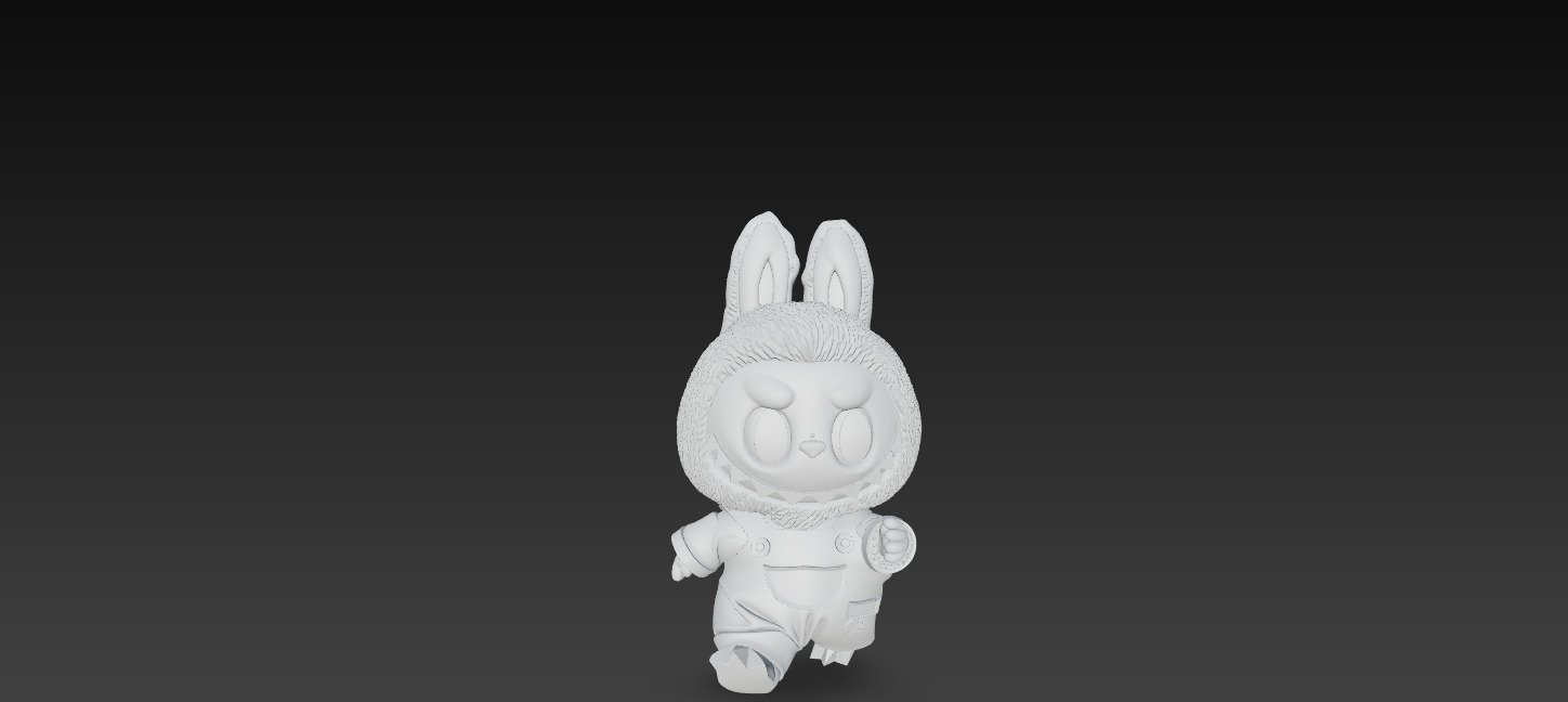 3D Printable Figurine - A Walking Labubu 3D print model_5