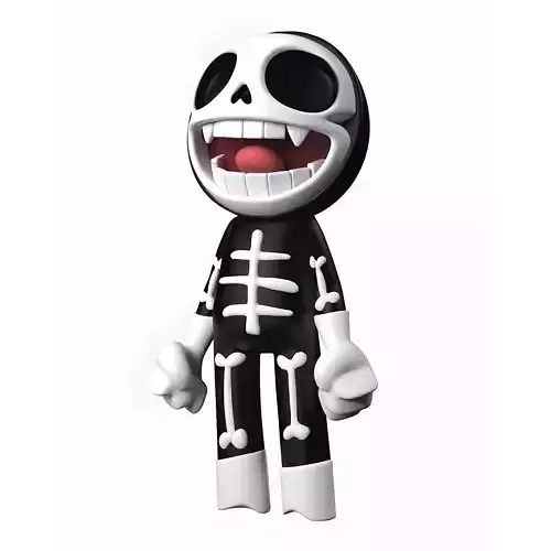 Chibi Skull toy 3D print model