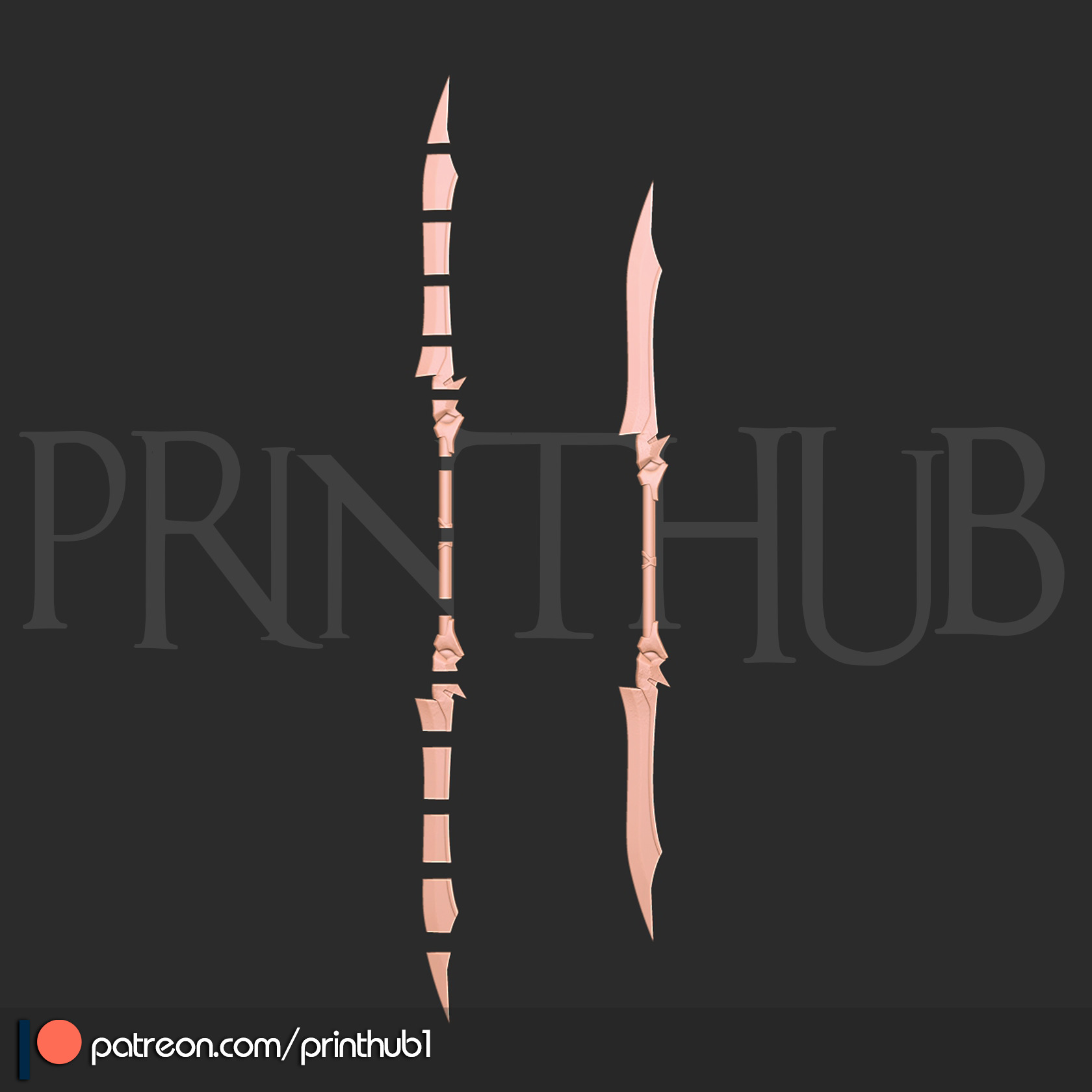 Shippuu Sword Level 1  Onimusha Fan Art  Cosplay Prop STL File 3D print model_6