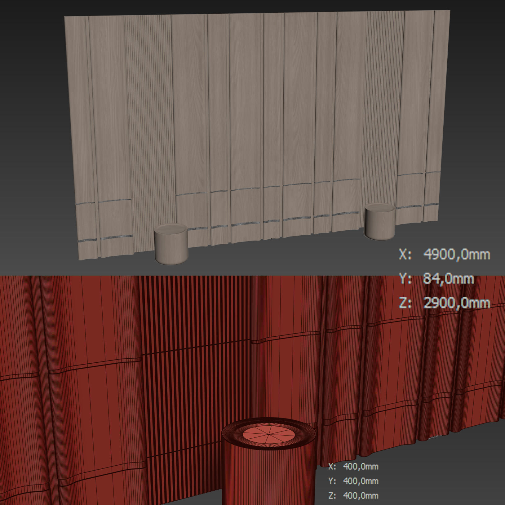 Decorative V52 Wall Panels 3D model_3