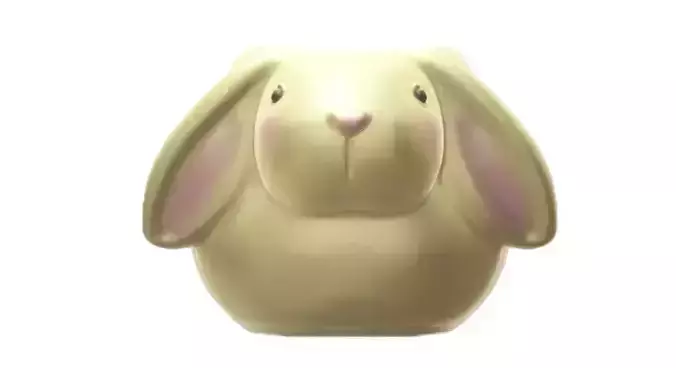 Maceta de conejo tierno