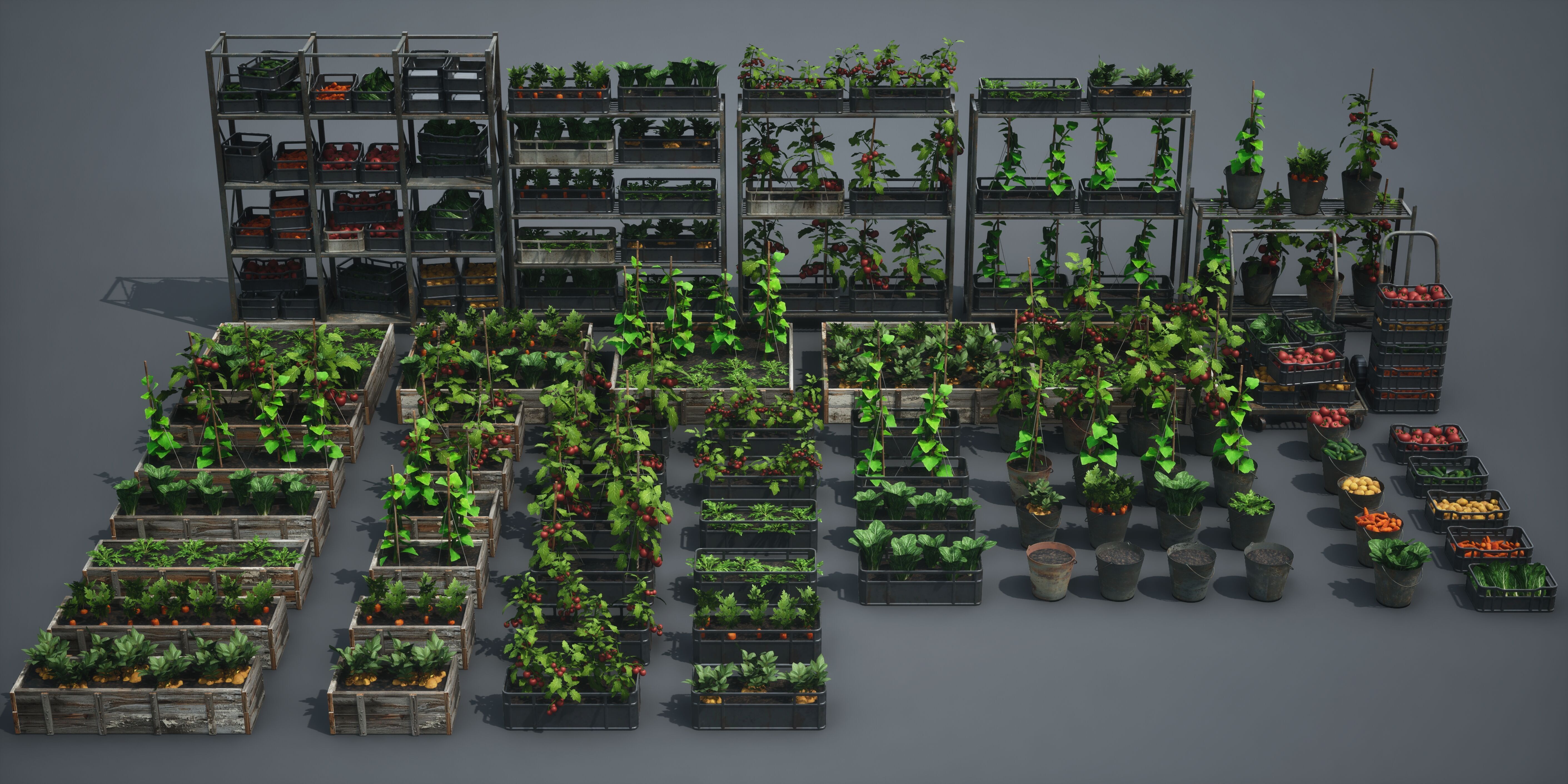 Post Apocalypse Survivor Environment Kitbash set 3D model_70