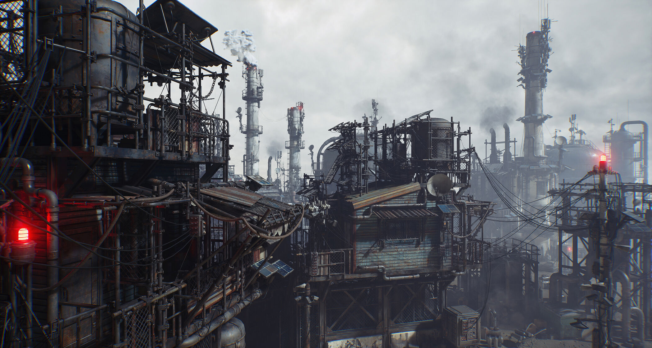 Post Apocalypse Survivor Environment Kitbash set 3D model_2