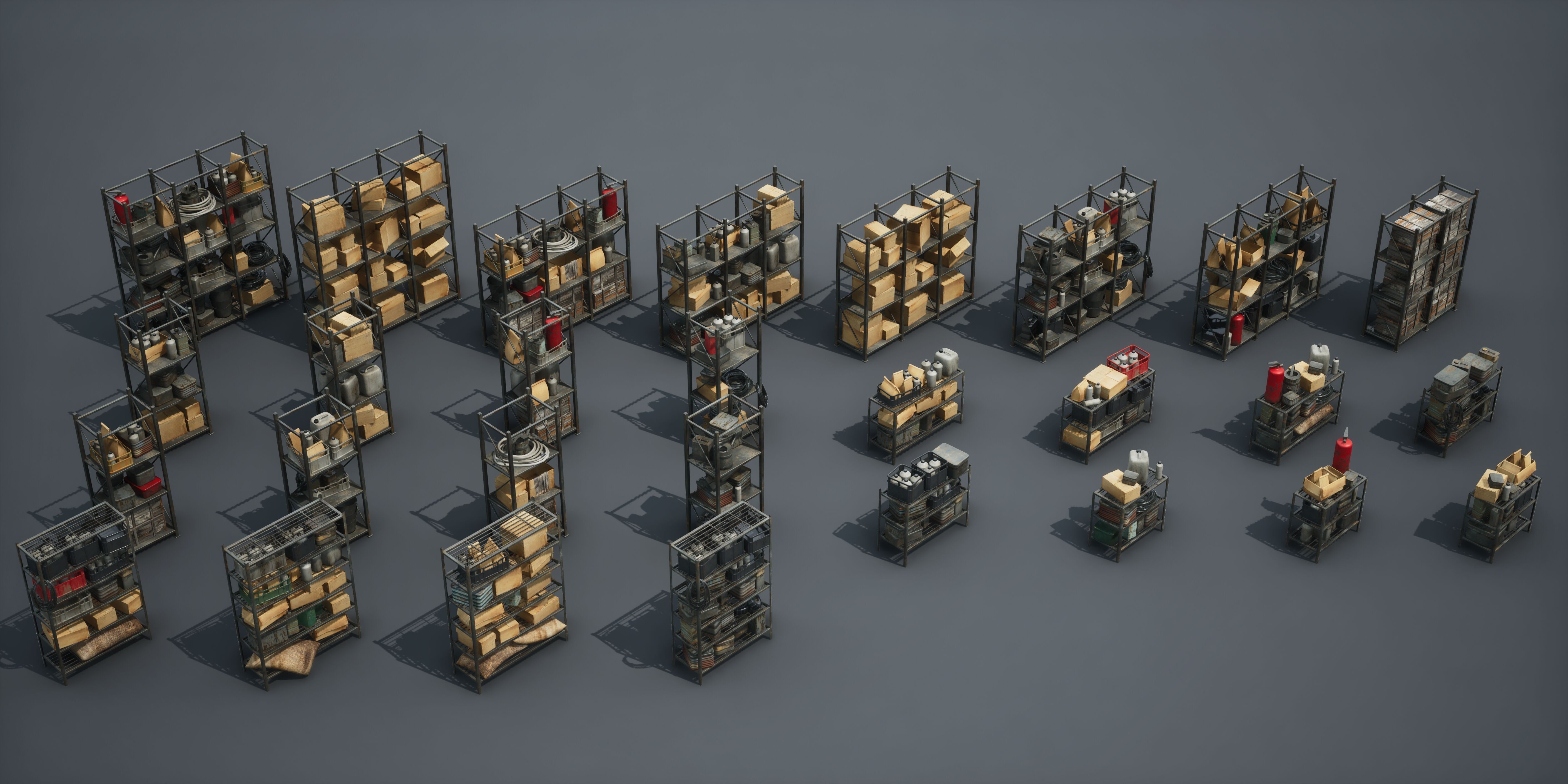 Post Apocalypse Survivor Environment Kitbash set 3D model_71