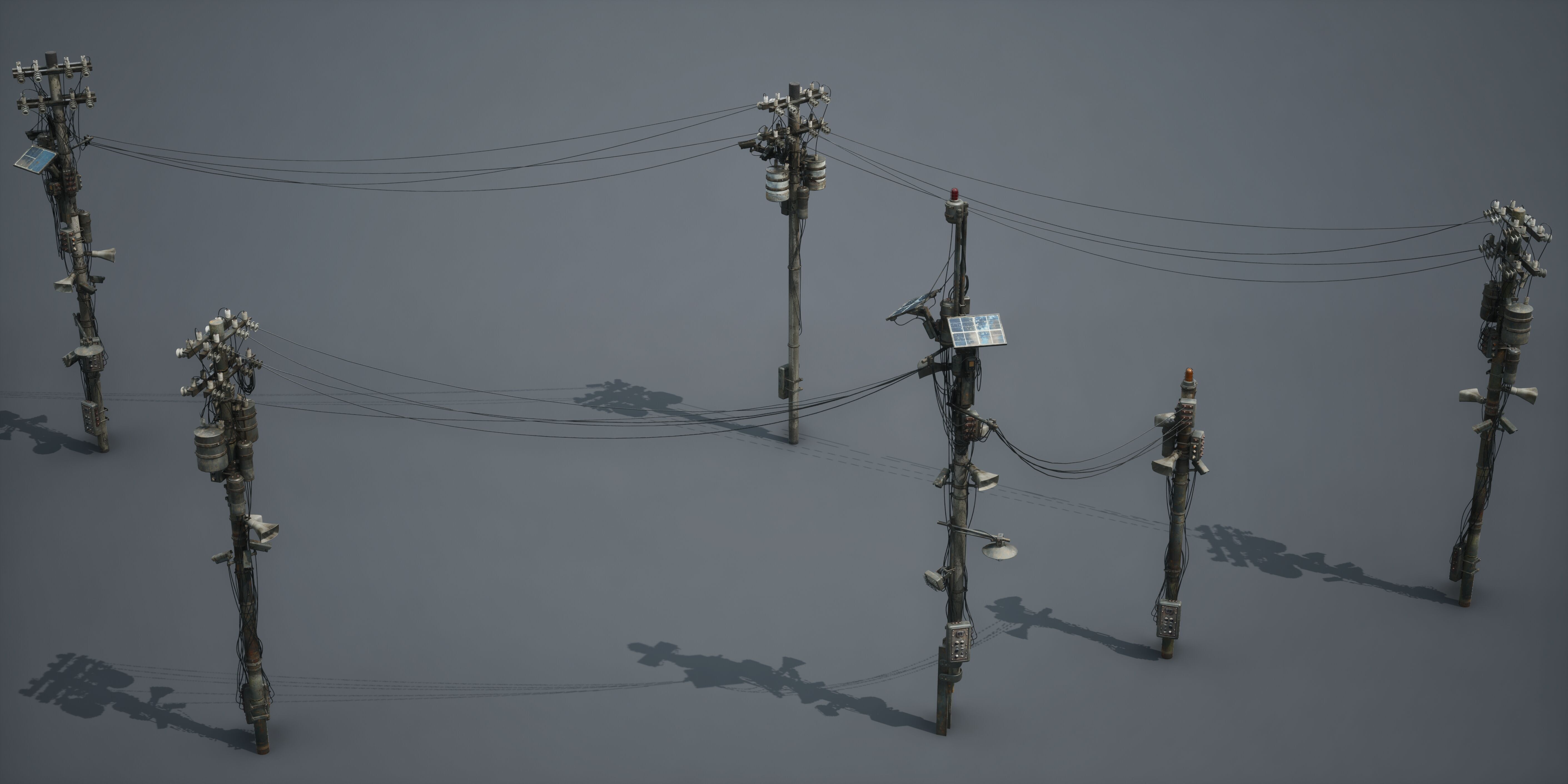 Post Apocalypse Survivor Environment Kitbash set 3D model_84