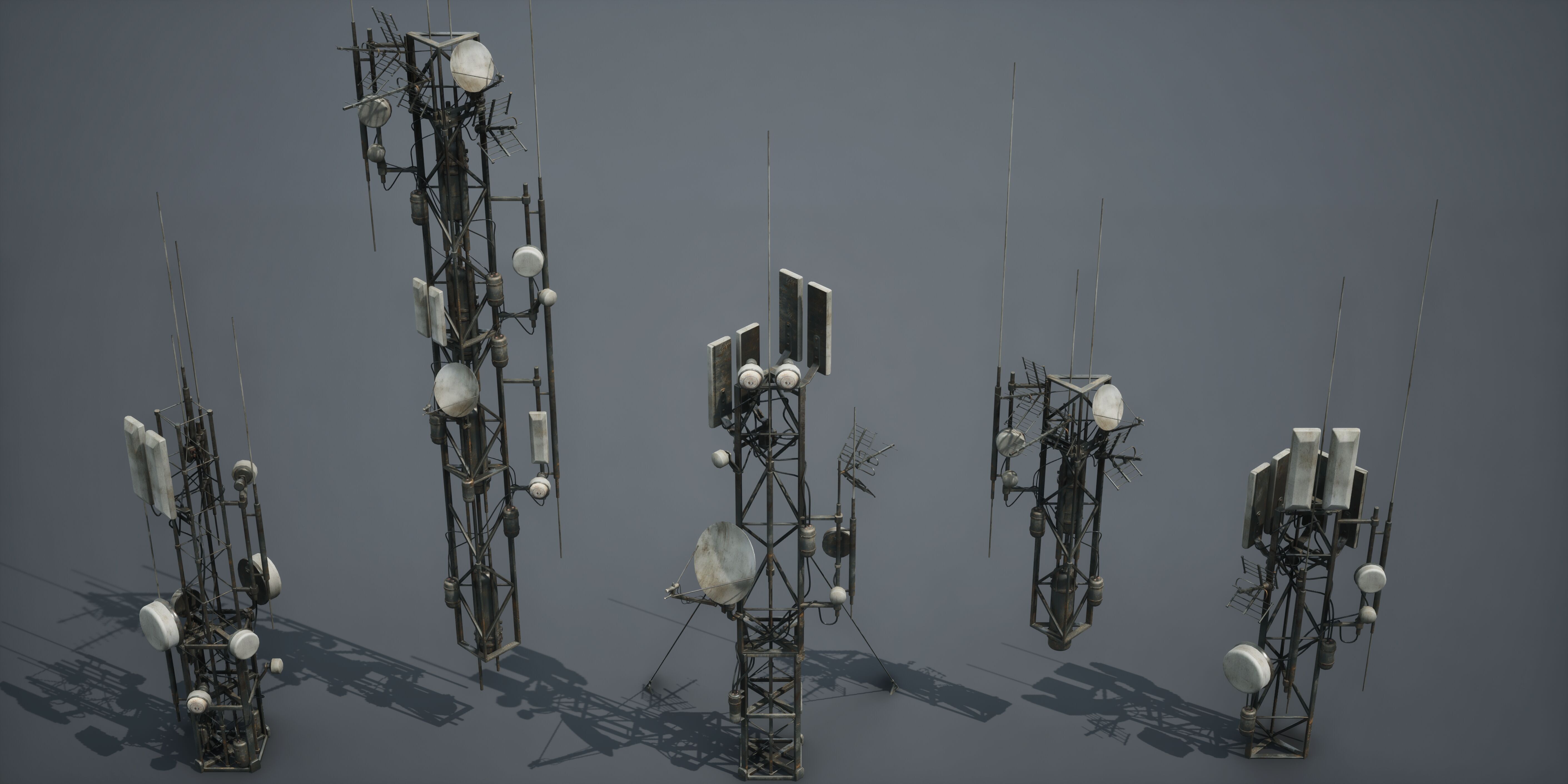 Post Apocalypse Survivor Environment Kitbash set 3D model_78