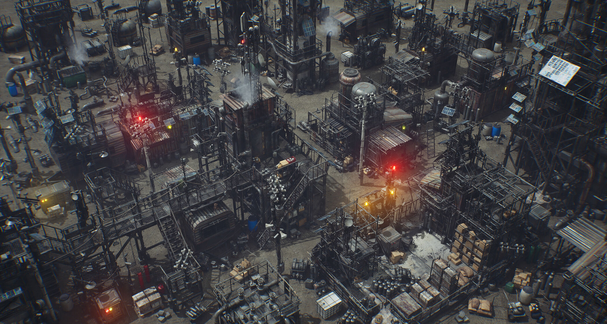 Post Apocalypse Survivor Environment Kitbash set 3D model_11