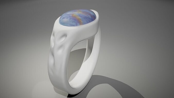 Ceramic ring-jewelry 3D model