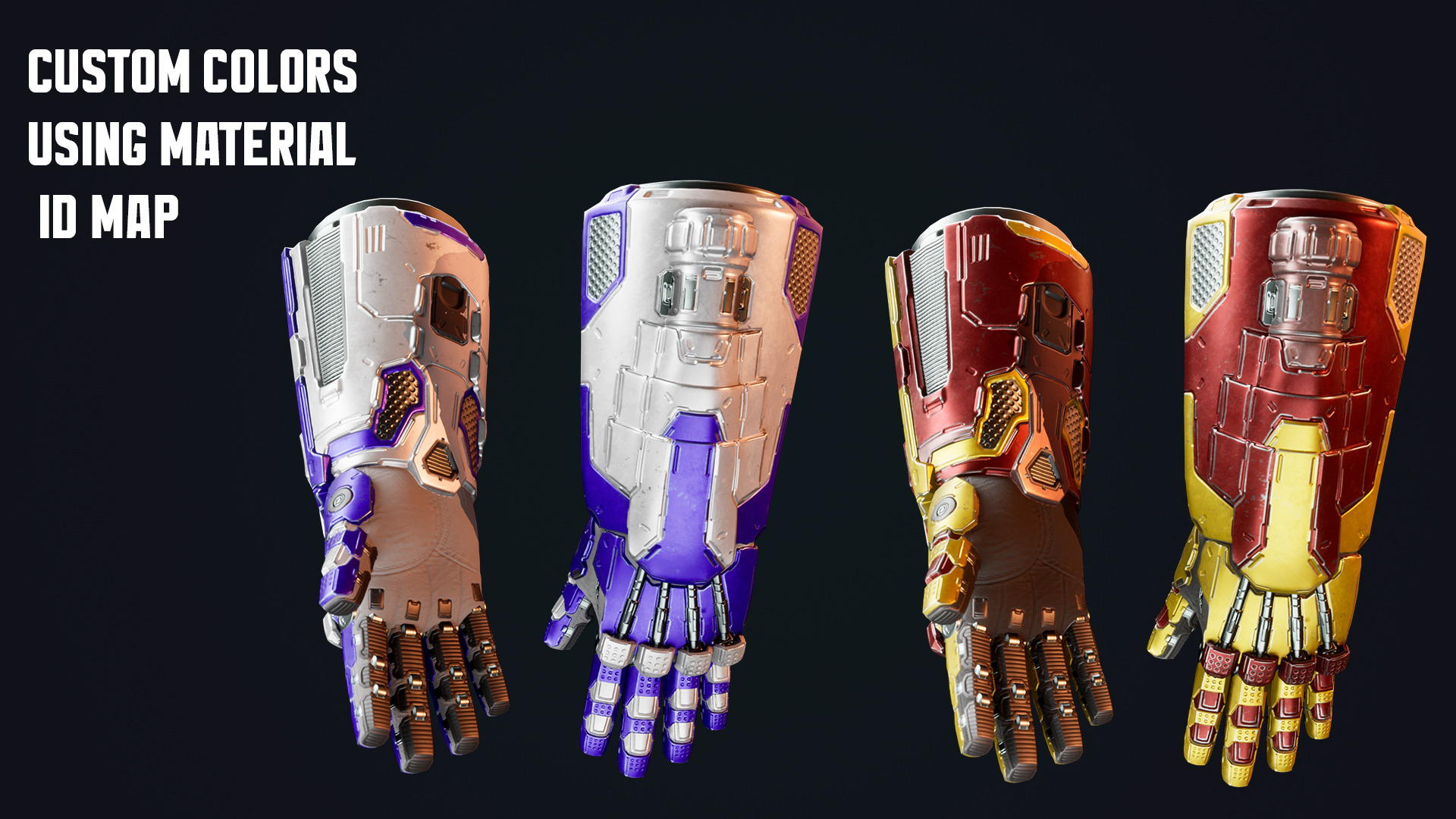 Sci-fi Power Gloves Low-poly 3D model_1