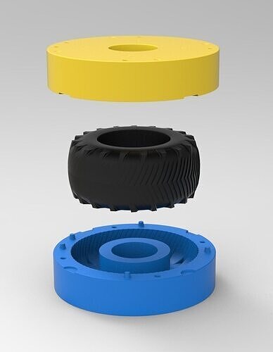 Mold for Tractor tire 43 Scale 3D print model