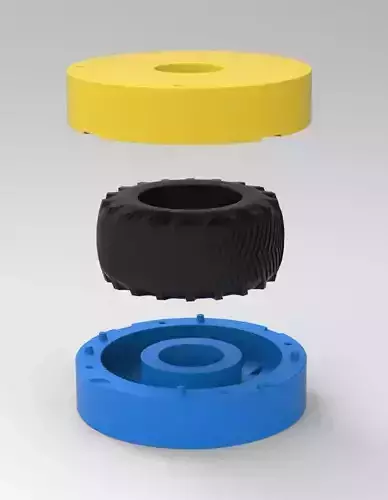 Mold for Tractor tire 43 Scale 3D print model