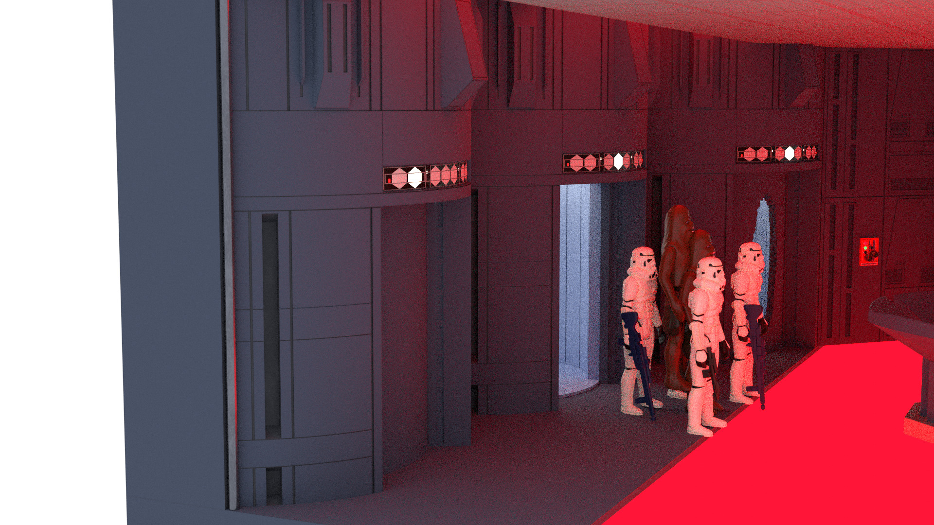 Set 2c - Death Star Elevators 1-6 Scale Hottoys  3D print model_29