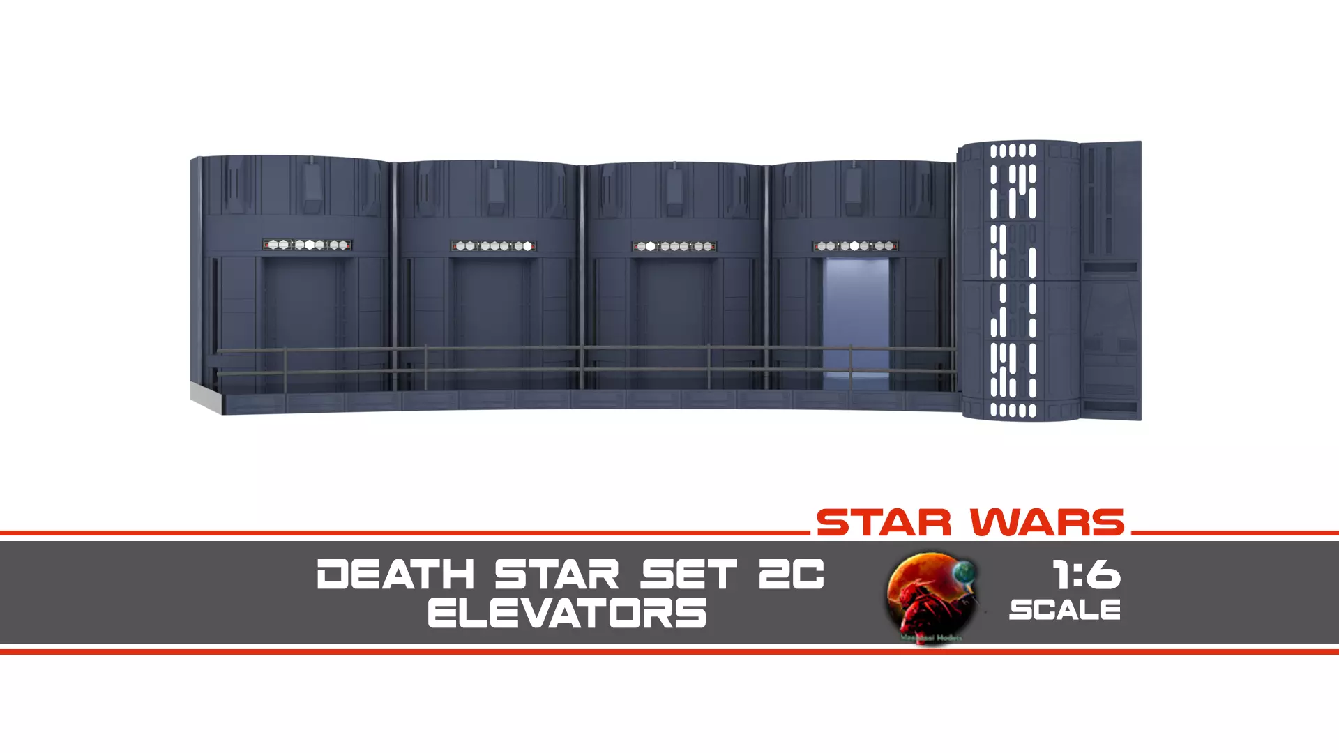 Set 2c - Death Star Elevators 1-6 Scale Hottoys  3D print model_0