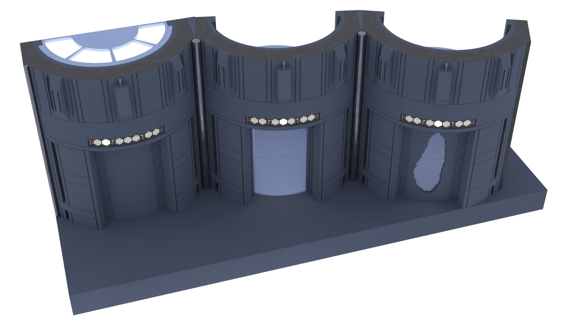 Set 2c - Death Star Elevators 1-6 Scale Hottoys  3D print model_11