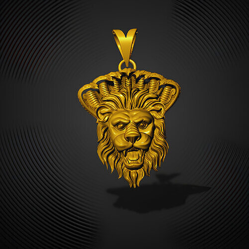  Lion Head Pendant Narasingha God Pendant 3D print model