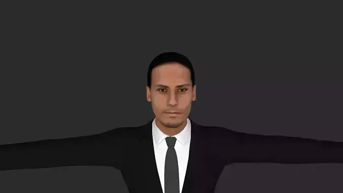 Virgil van Dijk Hyper Realistic Full Body  Rigged 3D Character