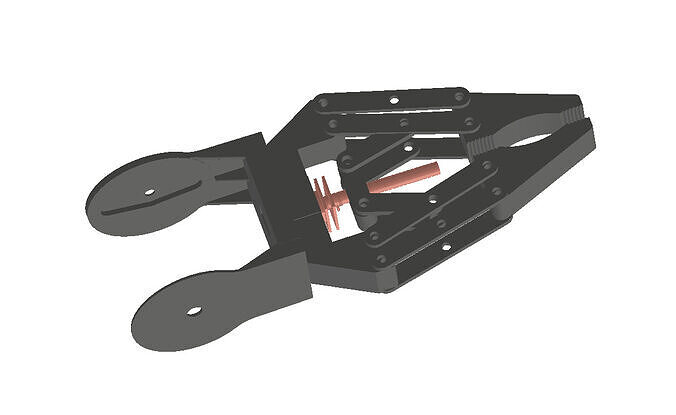 3D Robotic Gripper with DC Motor and Gearbox 3D print model