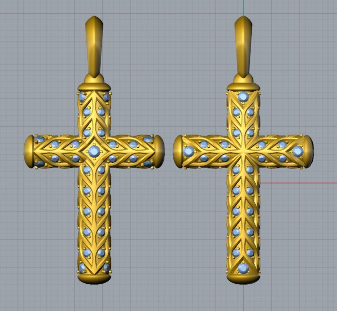 Cross 3DM STL OBJ model for 3D printing and CNC 3D print model_8