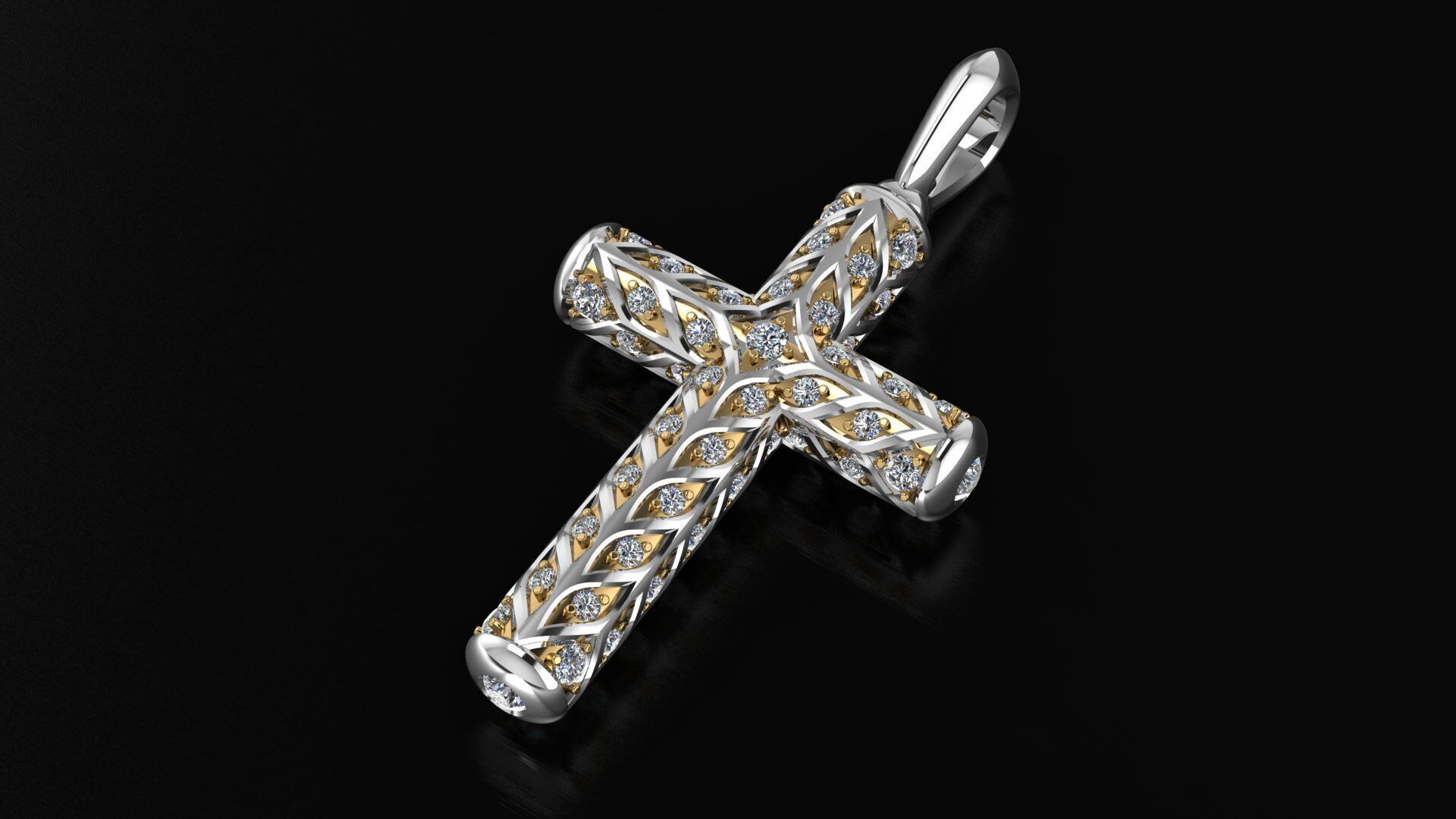 Cross 3DM STL OBJ model for 3D printing and CNC 3D print model_4