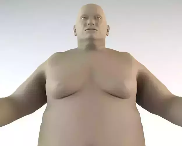 Overweight Caucasian Male Human Character