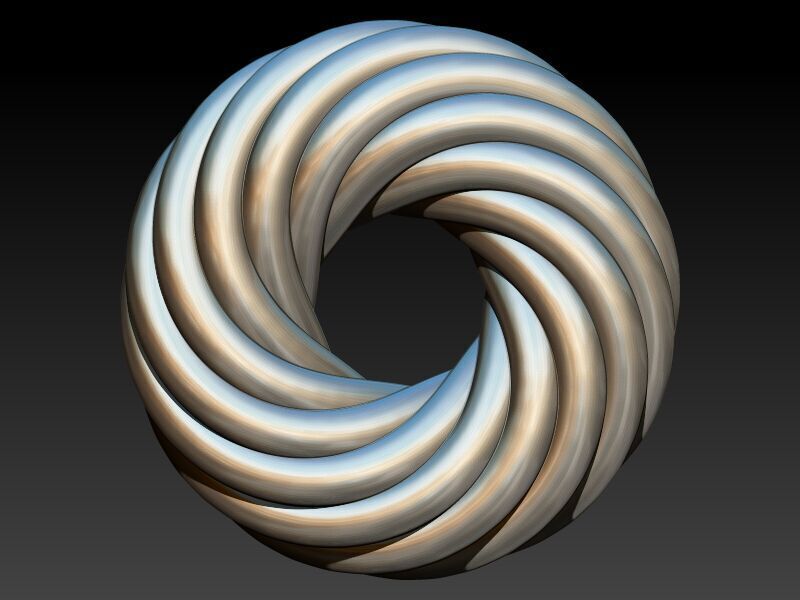 Black Hole Spiral Pendant Necklace Charm Bracelet Jewelry 3D print model_11