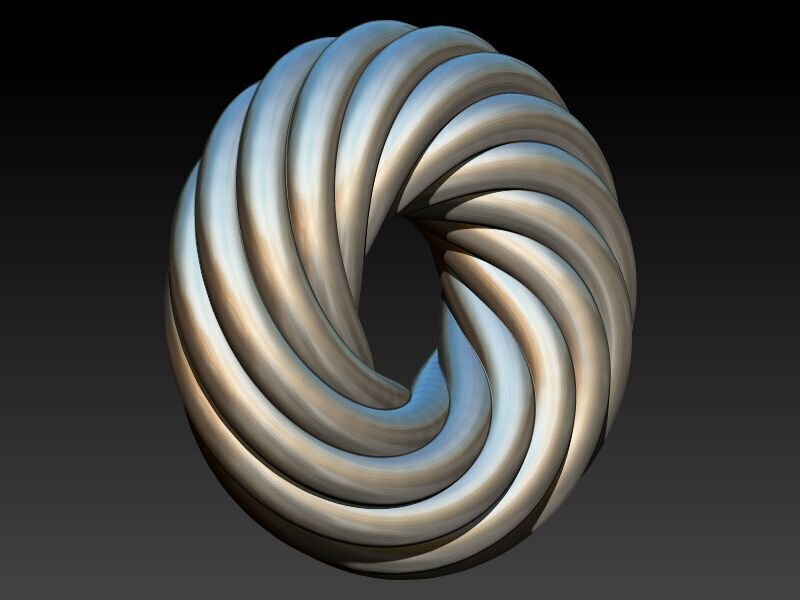 Black Hole Spiral Pendant Necklace Charm Bracelet Jewelry 3D print model_30