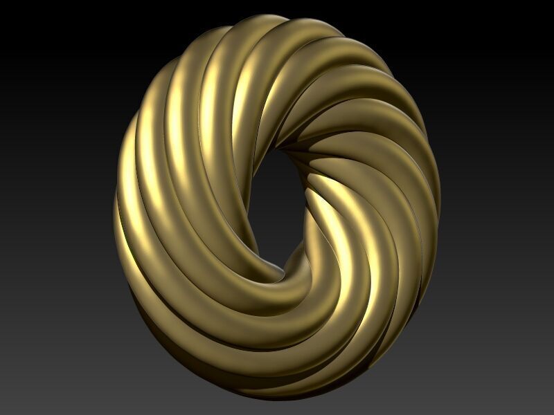 Black Hole Spiral Pendant Necklace Charm Bracelet Jewelry 3D print model_14