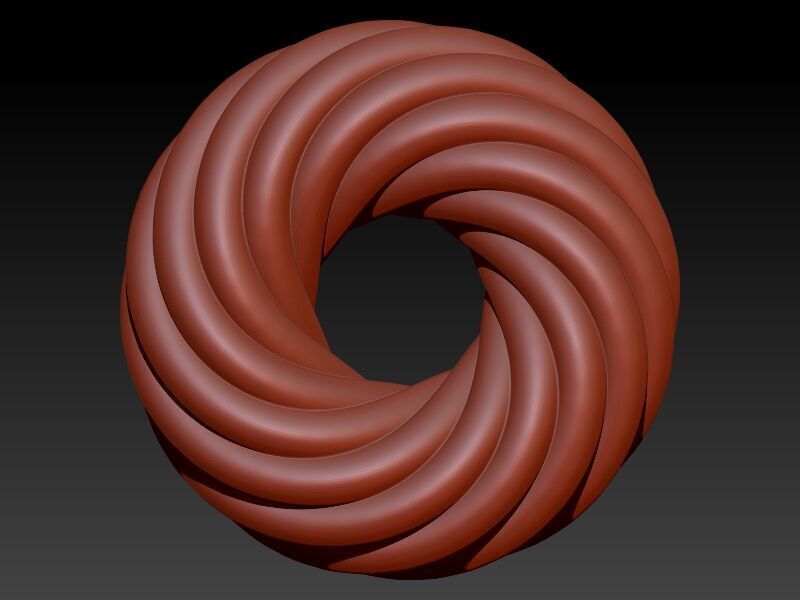 Black Hole Spiral Pendant Necklace Charm Bracelet Jewelry 3D print model_1