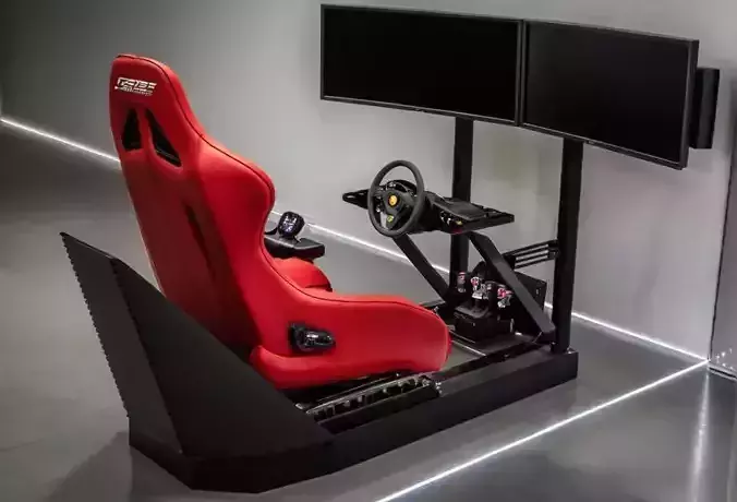 Ultimate Gaming Setup 3D Triple Monitor  Racing Gear