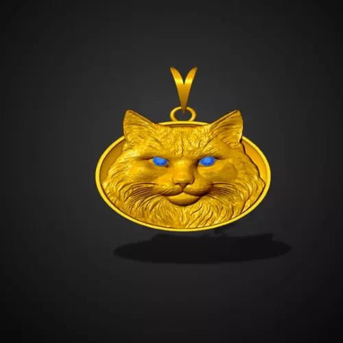 Cat Face Pendant Free 3D print model
