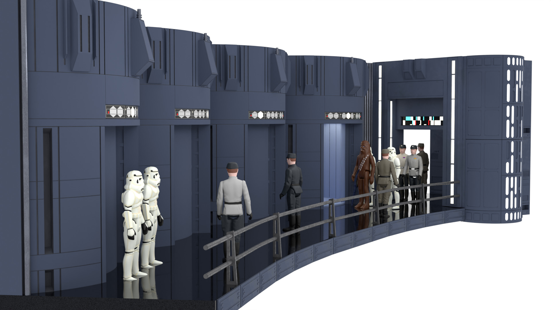 Set 2c - Death Star Elevators 1-18 Scale Kenner Hasbro 3D print model_1
