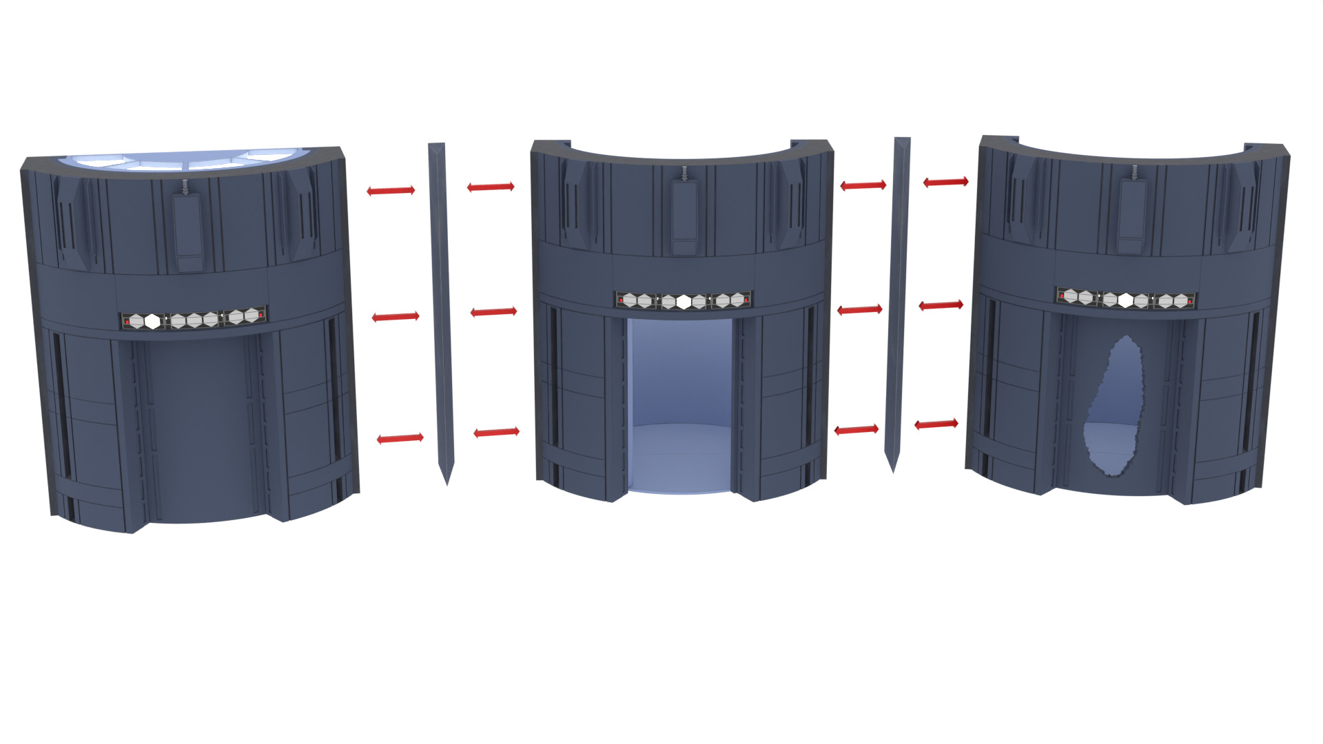 Set 2c - Death Star Elevators 1-18 Scale Kenner Hasbro 3D print model_50