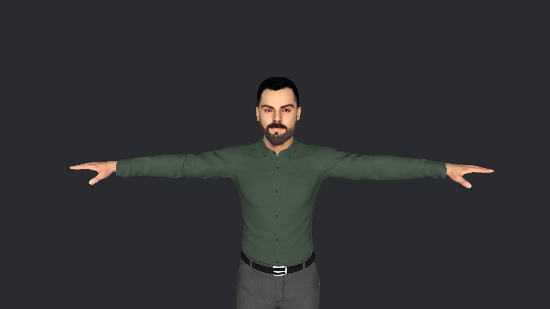 Virat Kohli Hyper Realistic Full Body Rigged 3D Character 3D model_24