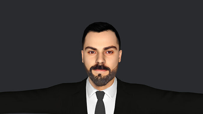 Virat Kohli Hyper Realistic Full Body  Rigged 3D Character 3D model
