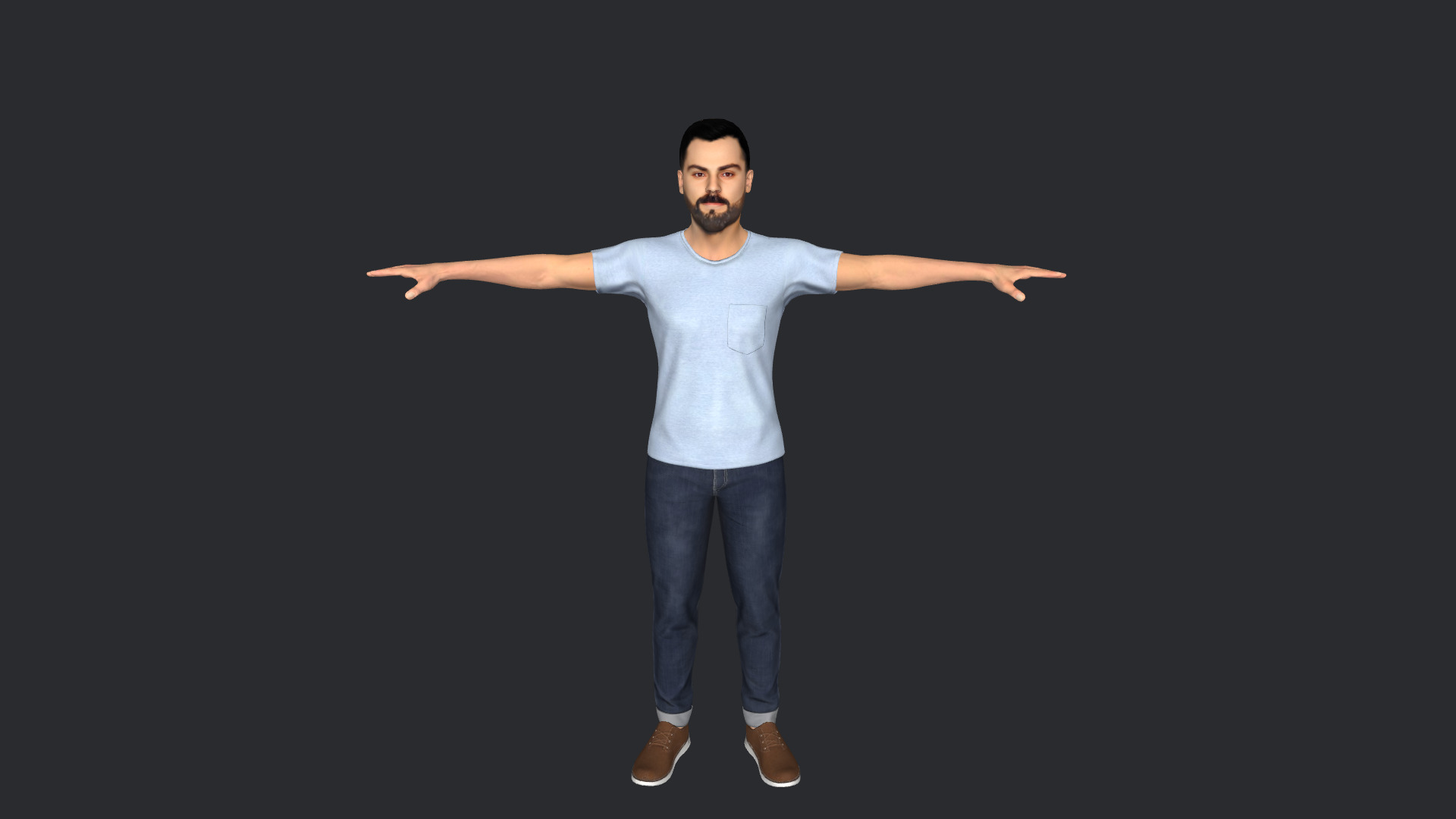 Virat Kohli Hyper Realistic Full Body Rigged 3D Character 3D model_10