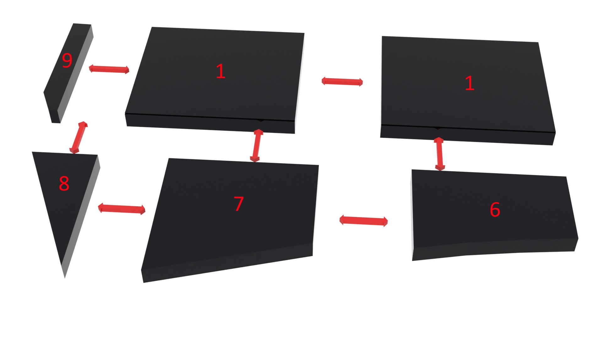 Set 2c - Death Star Elevators 1-6 Scale Hottoys  3D Model Collection_45