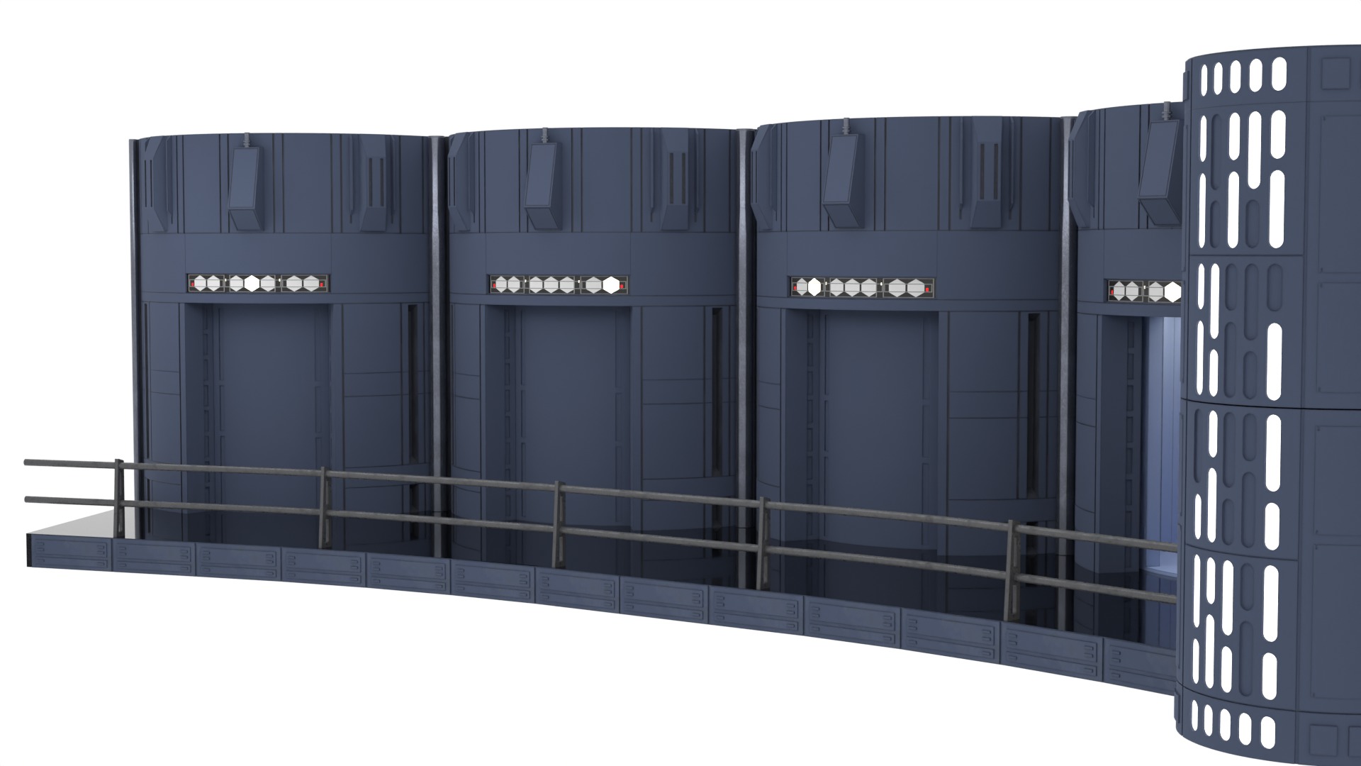 Set 2c - Death Star Elevators 1-6 Scale Hottoys  3D Model Collection_5