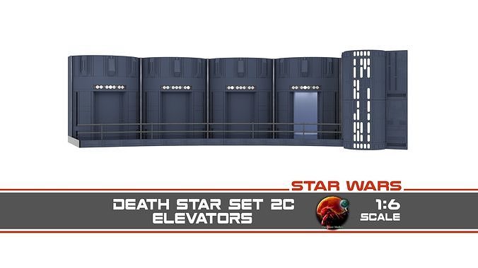Set 2c - Death Star Elevators 1-6 Scale Hottoys  3D Model Collection