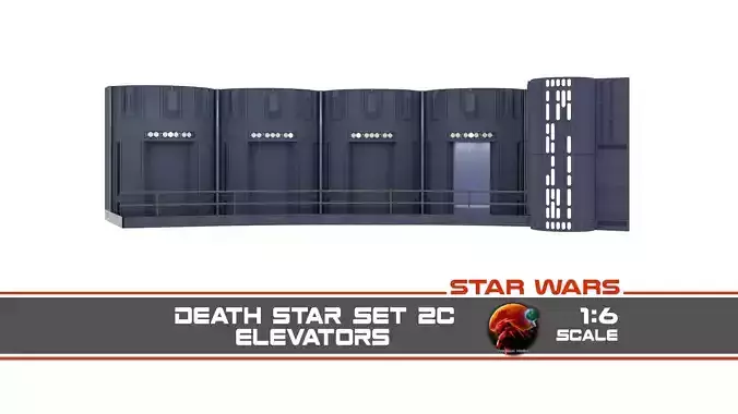 Set 2c - Death Star Elevators 1-6 Scale Hottoys  3D Model Collection