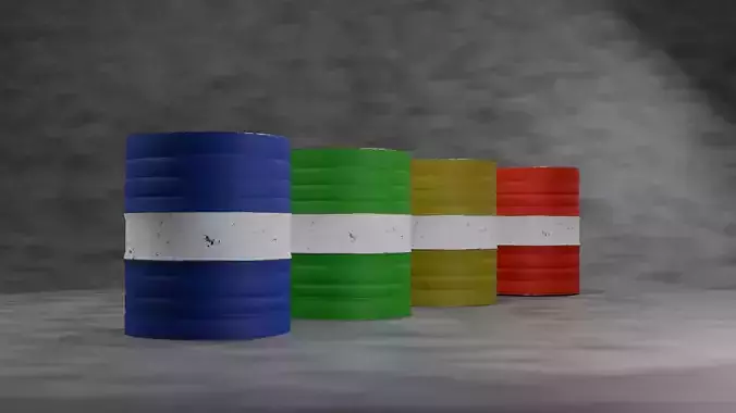 Set of clean barrels