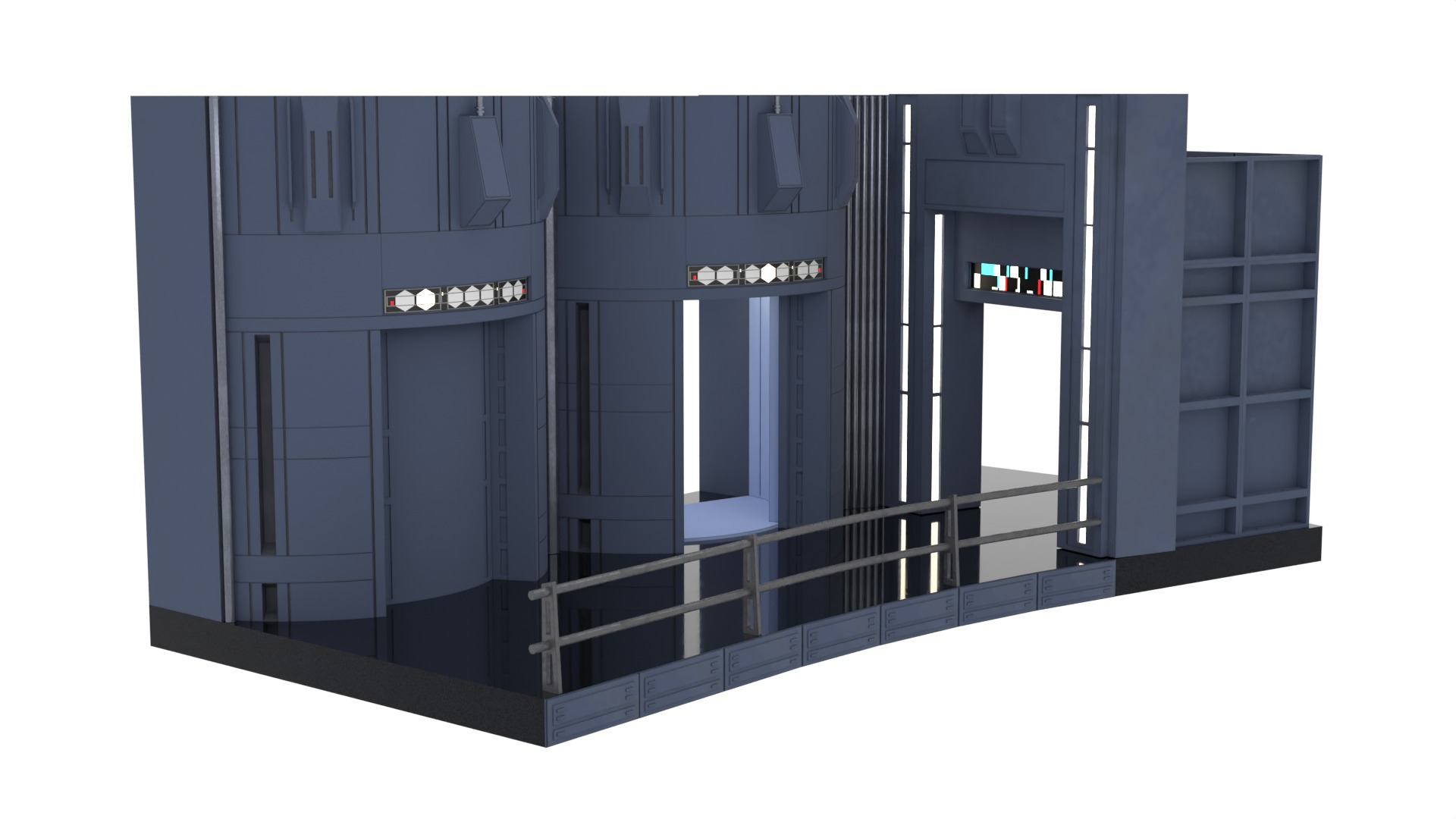 Set 2c - Death Star Elevators 1-18 Scale Kenner Hasbro 3D Model Collection_17