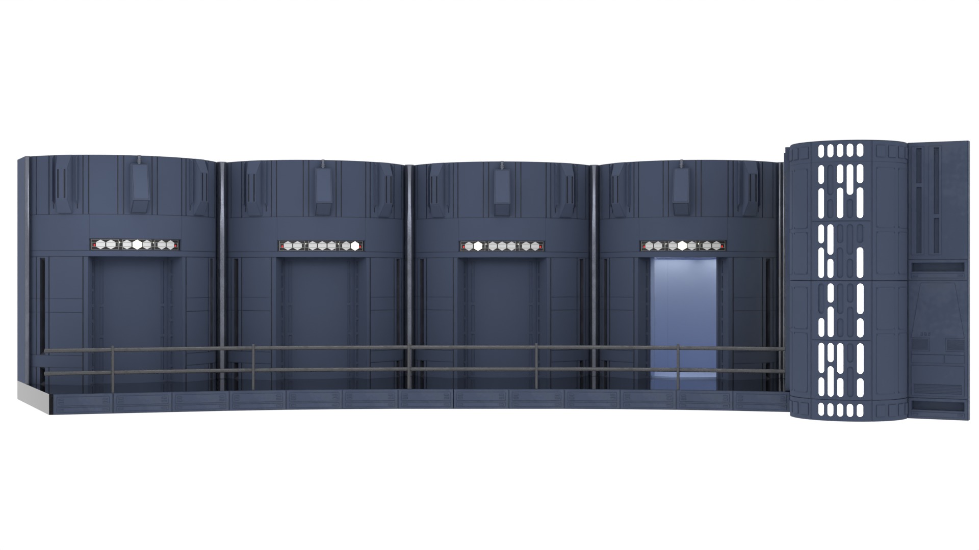 Set 2c - Death Star Elevators 1-18 Scale Kenner Hasbro 3D Model Collection_3