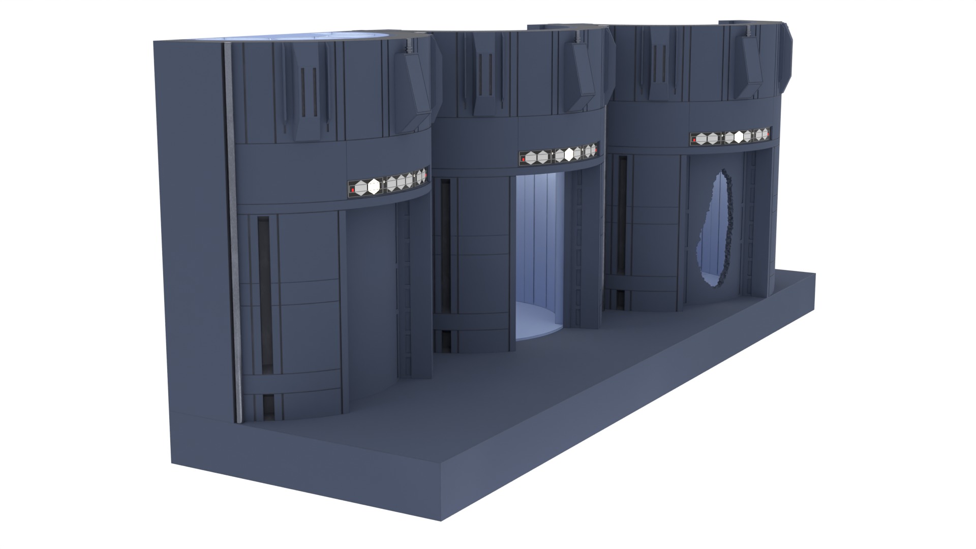 Set 2c - Death Star Elevators 1-18 Scale Kenner Hasbro 3D Model Collection_23