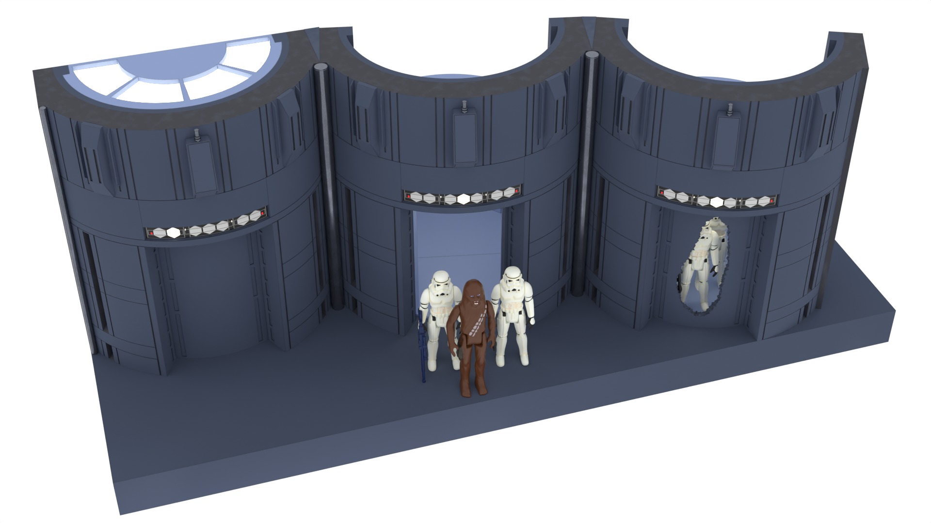 Set 2c - Death Star Elevators 1-18 Scale Kenner Hasbro 3D Model Collection_24
